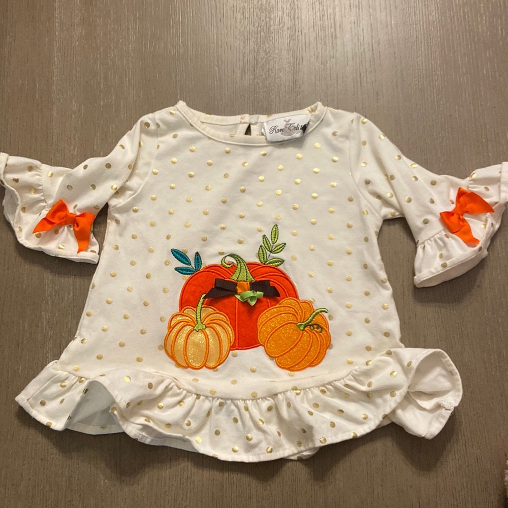 Baby girl pumpkin shirt